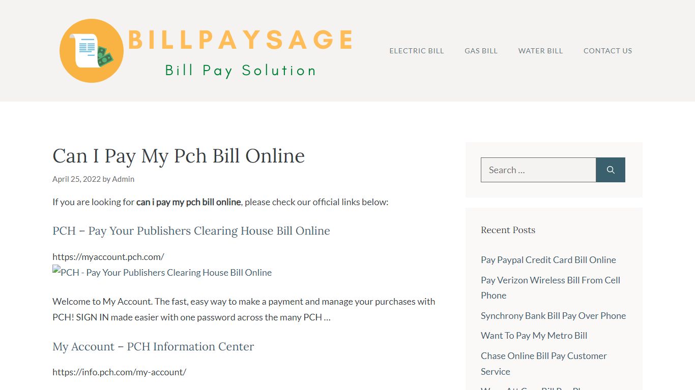 Can I Pay My Pch Bill Online - ucul.dixiesewing.com