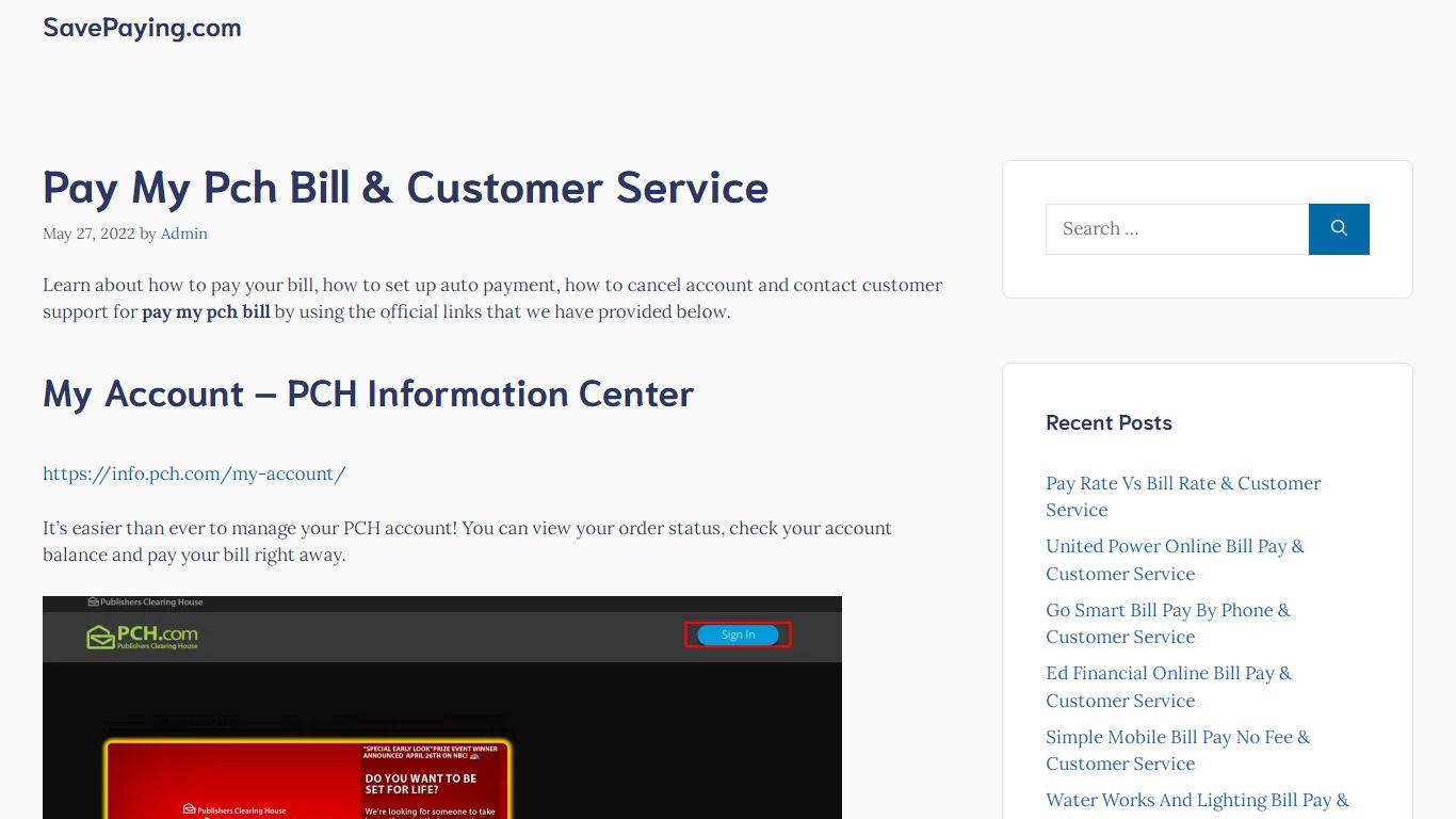 Pay My Pch Bill & Customer Service - SavePaying.com